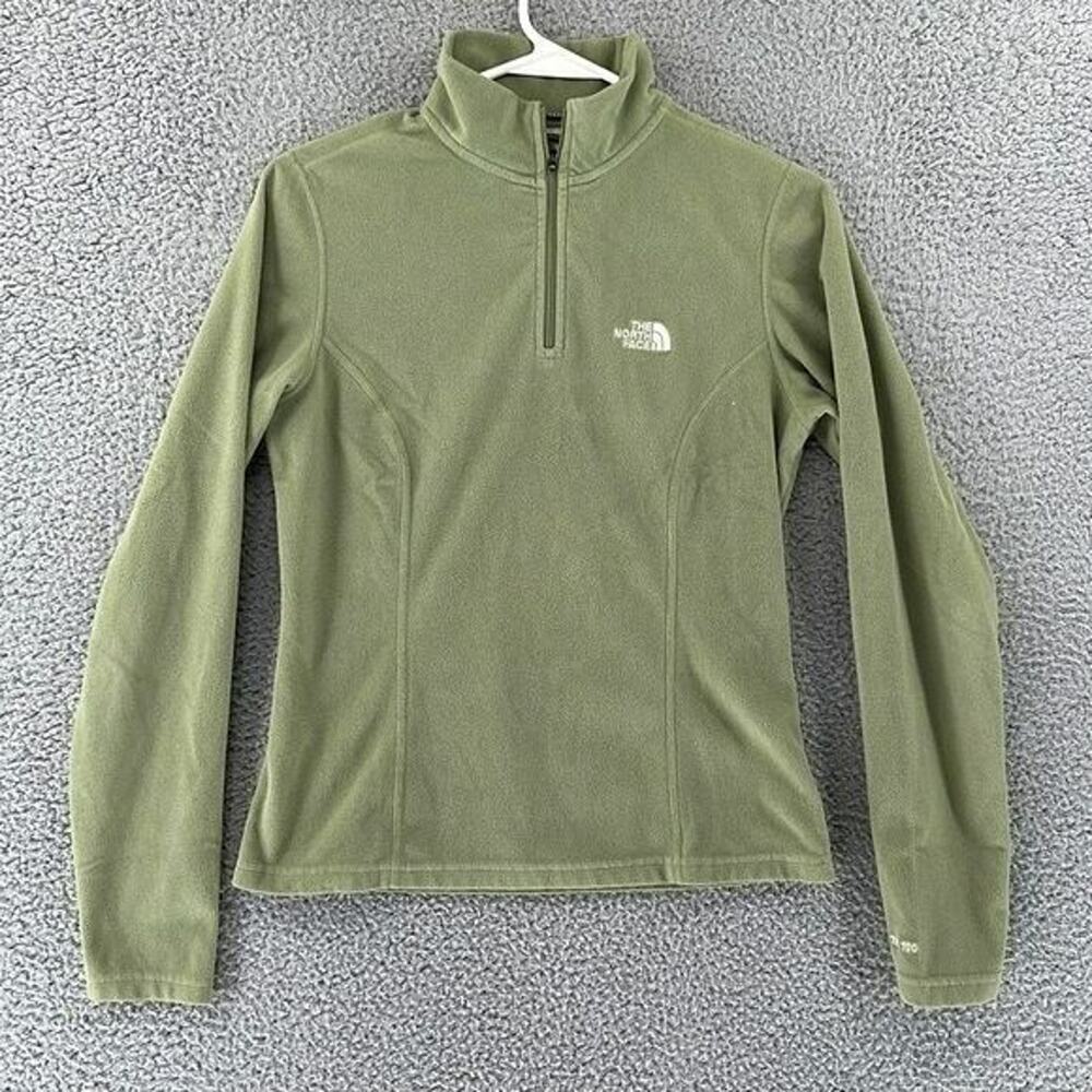The North Face 1/3 Zip Pullover Fleece‎ Sweater Green Women’s XS